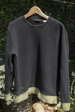 Levis Made & Crafted Black Crewneck Sweatshirt Jumper contrast cuffs 2/Large