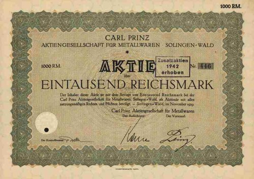 Carl prinz metalware 1929 - ag,