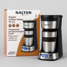 Salter Digital Coffee Maker To Go 750W – Programmable Timer & Travel Mug