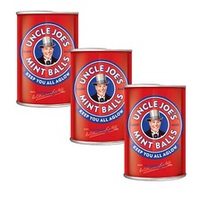 Uncle Joes Mint Balls 120g Gift Tin PACK OF 3