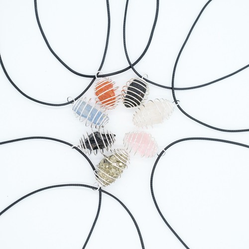 Raw crystal necklace - necklace,, gemstone