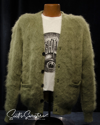 Men new cardigan mohair - men's,