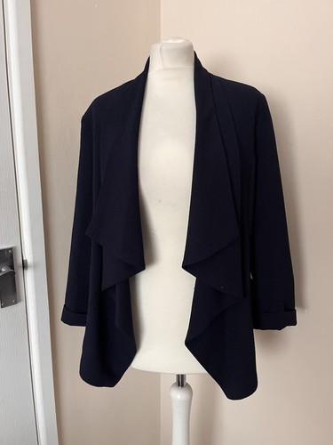 Wallis navy waterfall jacket - navy,