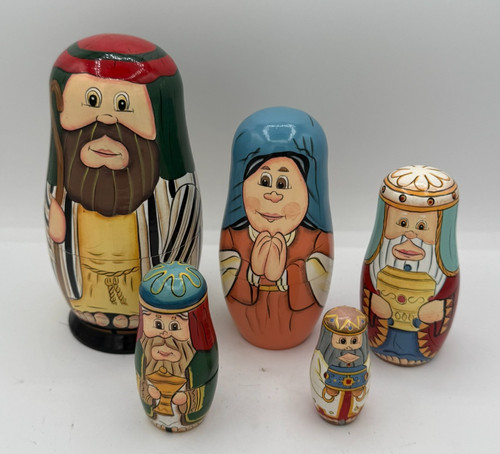 Wood russian nesting doll hand - wood,