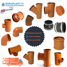 160mm Underground Drainage Pipe & Fittings PVC Free Postage