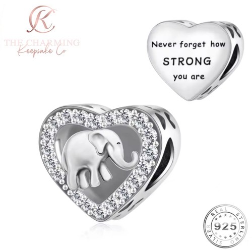 Elephant charm genuine 925 - charm,