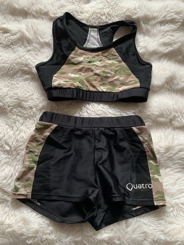 Gymnastics top and short set - top,