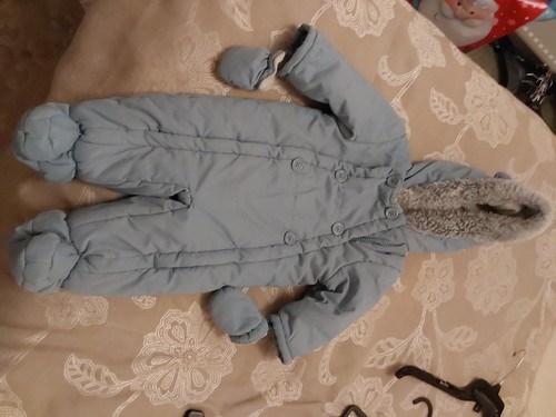 Boys snowsuit pale blue 6 - 3, -6
