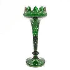 Victorian Green Glass Vase