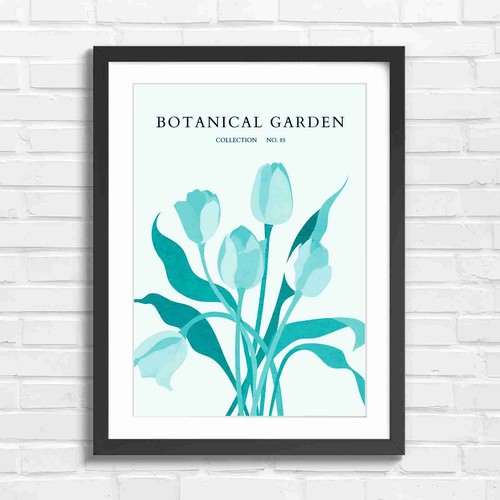 Soft tulip botanical art - soft,