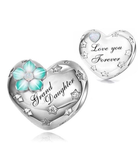 Grand daughter heart - grand, charm