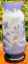 RARE Emerico Montesy Galle Tip Art Glass Vase 8.5 x 4 Inches
