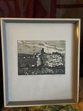 CORFE CASTLE - 1979 Woodcut by