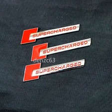 3x Chrome Red Letters