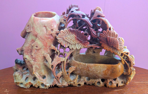 Vintage east asian hand - hand, carved