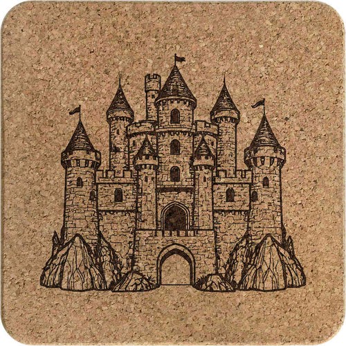 Medieval stone castle square - castle',