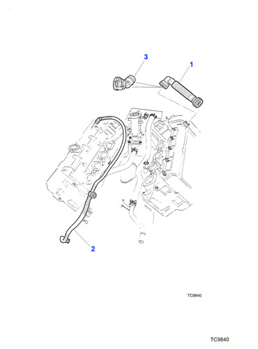 Jaguar full load breather - jaguar, hose