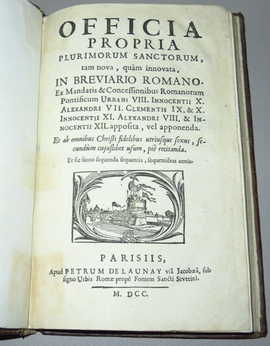 1700 officia propria sanctorum - propria,