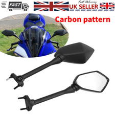 2PCS Carbon Look Rearview Mirrors For Kawasaki Ninja650 EX650 ER6F 2010-2016 UK