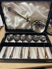 Boxed Set of 6 Antique Dessert Spoons