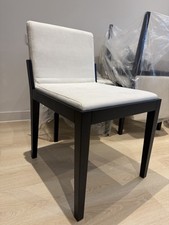 Set Of Four, White And Black Wood Dining Chairs 4-Piece Set Brand New