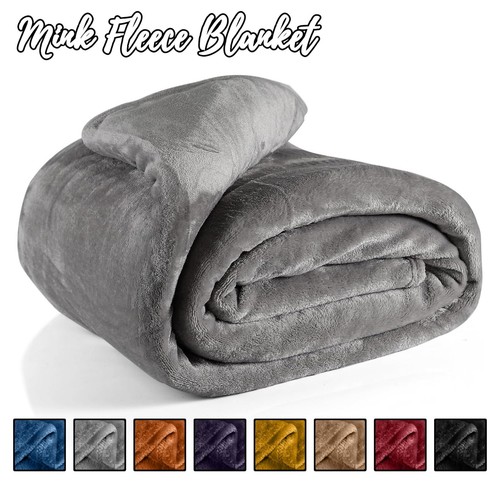 Large mink fleece blanket soft - blanket,