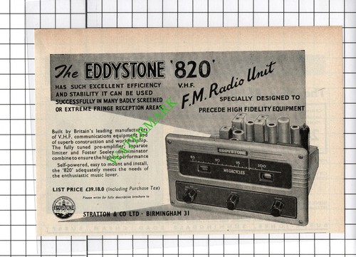 The eddystone 820 radio advert - the,