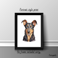 BEAUCERON DOG PET A4 PICTURE
