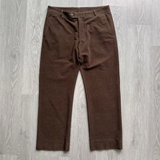 Armani Collezioni Brown Wool Sartorial Trousers