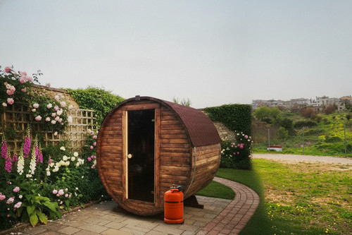 Outdoor barrel sauna - barrel, 1.8m