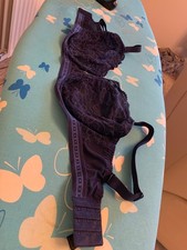 34GG Bra M&S B by Boutique Cleo Lace Minimiser Bra MIDNIGHT BLUE