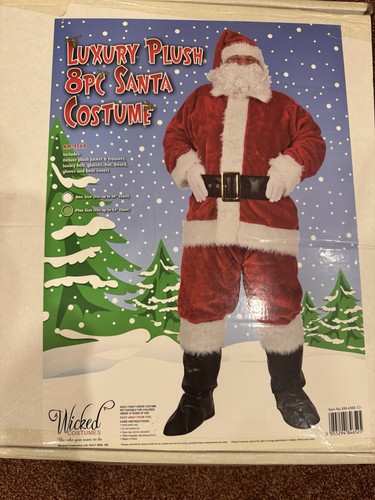 New luxury santa costume - new,