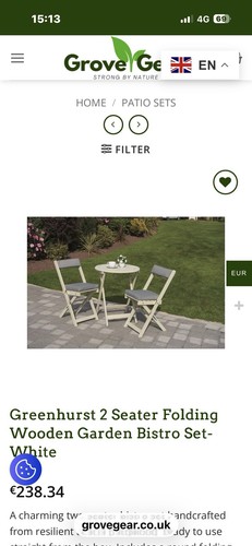 Grey metal folding bistro - metal,