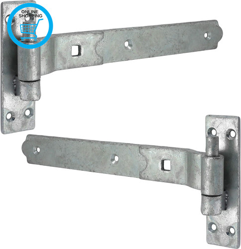 Pair galvanised cranked - pair, of