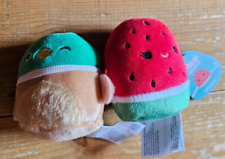 Squishmallow Avery Duck and Winsey Watermelon 2.5" (Brand New)