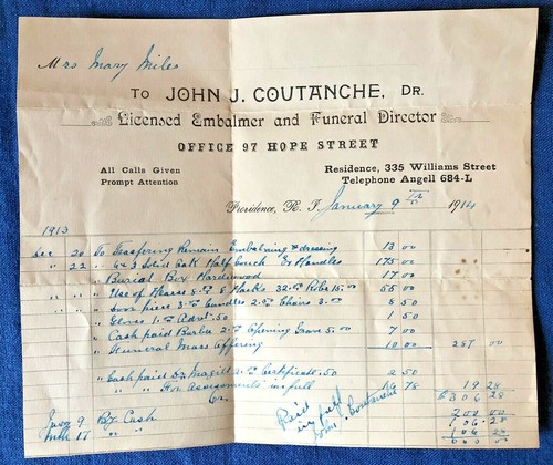Providence 1914 embalmer - providence,