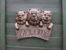 STONE CHOW CHOW HEAD DOG DOGS