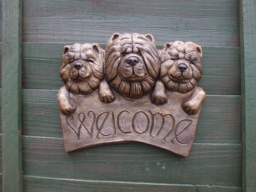 Stone chow head - chow,