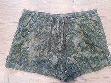 Next Linen Shorts Size 16 UK Green Mint condition 
