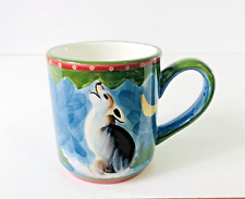 Howling Wolf Design Hand Painted Mug by MESA International