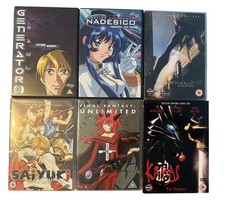Manga DVD Bundle X6 Generator Gawl Nadesico  Evangelion Saiyuki Karas Etc