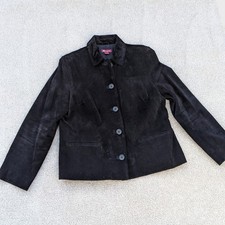 MONSOON Black Suede Leather