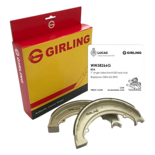 Girling brake shoes bsa a7 - girling,