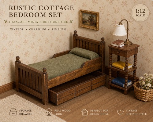 Rustic cottage bedroom set - bedroom, –
