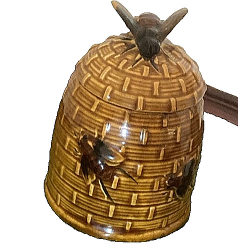 Vintage ceramic beehive honey - vintage,