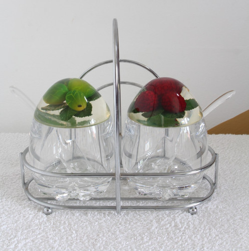 Acrylic jam pots spoons with - acrylic, &