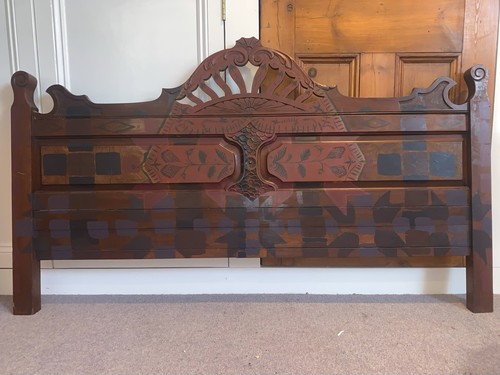 Antique headboard solid wood - antique,