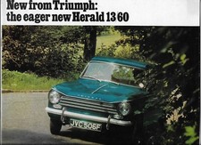 1968 Triumph Herald 13/60 saloon, estate car & convertible brochure
