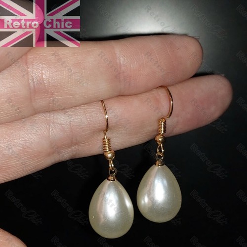 Retro white cream - white/cream, teardrop