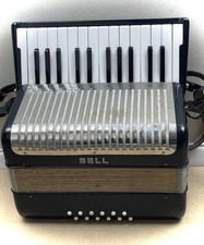 Bell Vintage Black Accordion  12 Bass In Good Working Condition